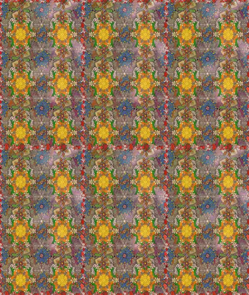 Güzel kumaş deseni. Küçük çiçekteki sevimli çiçek deseni. Güzel karalamalı çiçek desenli çizim. Raster illüstrasyonu.