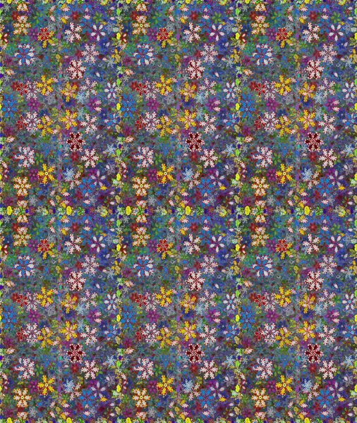 Bahar çiçekli, dikişsiz, sevimli çiçek deseni. Raster illüstrasyonu. Güzel kumaş deseni.