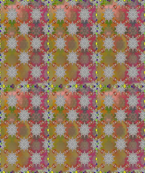 Çiçekli, pürüzsüz bir desen. Yumuşak, bahar çiçekleri kahverengi ve gri renklerde. Raster çiçekleri klasik tarzda çizilmiş. Raster illüstrasyonu.