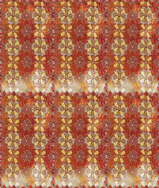 Anti-stres için soyut örnek sayfası. Kahverengi ve bej renklerde. Raster illüstrasyonu.