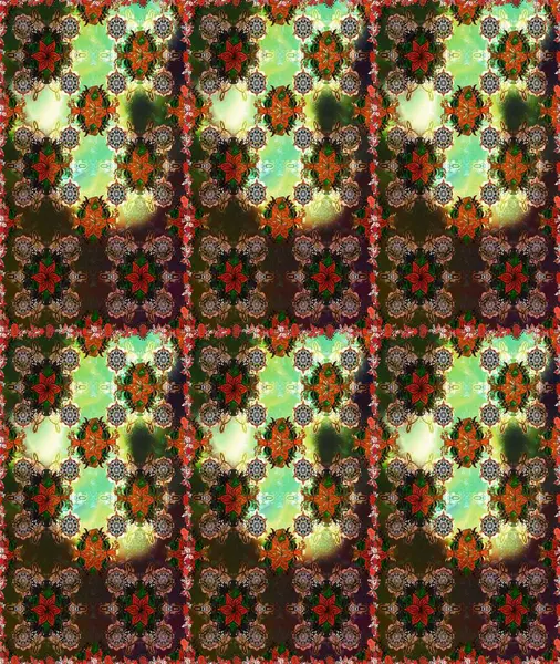 Moda baskıları için zarif bir şablon. Parlak renkli çiçekleri ve kahverengi ve gri renkli yaprakları olan şaşırtıcı, pürüzsüz çiçek deseni. Halk tarzı. Modern çiçek arkaplanı.