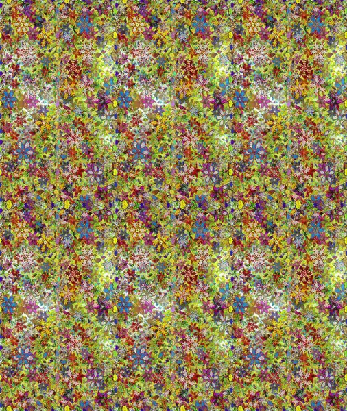 Yeşil ve nötr çiçekli kusursuz desen, suluboya çiçek deseni, güzel çiçek, duvar kağıdı, kart veya kumaş için fayanslı. Raster - stok.