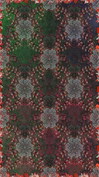 Kullanılabilir Tekstil, tebrik kartı, boyama kitabı, telefon durumda yazdırma için. Hint çiçek desenli madalyon desen. Raster kına dövme tarzı. Etnik Mandala süsleme.