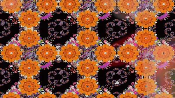 Küçük çiçekte güzel bir desen var. Çiçek kolajı. Raster deseni. Çiçek arkaplan. Doğa. - Portakal çiçekleri. Çiçek bileşimi.