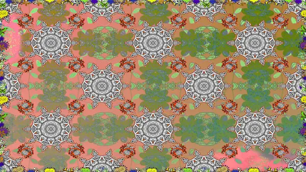 Çizgisiz desen. Raster Moda kumaş deseni. Şirin çiçekler..