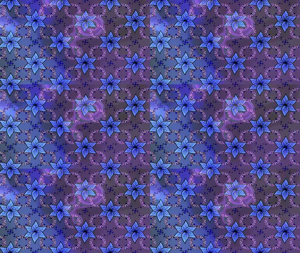 Motley illüstrasyonu. Küçük renkli çiçekler. Robot resim. Çiçekli yaz çiçekleri. Moda baskıları için zarif bir şablon. Küçük çiçekte şirin desenler.