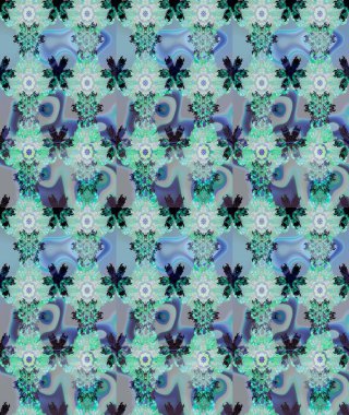 Tekstil, kumaş, kapaklar, duvar kağıtları, baskı, naylon, koleksiyon defteri, örgü, dekupaj için güzel bir eskiz. Küçük mavi ve nötr çiçeklerle oldukça kaliteli besin torbası deseni.