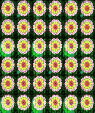 Soyut etnik raster çizim kalıbı. Kabile sanatı boho baskısı, klasik çiçek arkaplanı. Arkaplan dokusu, duvar kağıdı, yeşil renkli çiçek teması.