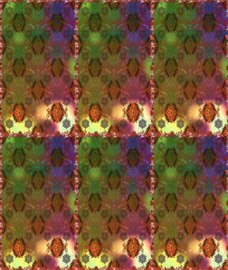 Kahverengi renkli çiçeklerle kusursuz çiçek deseni. Suluboya tarzında kahverengi renkte çiçekler.