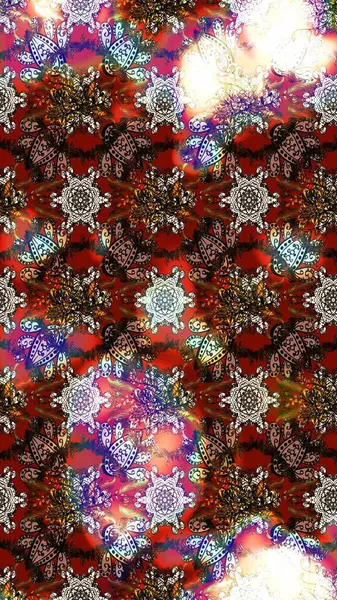 Kahverengi, kırmızı ve nötr renklerde manzaralı çiçek deseni. Çiçek kompozisyonu, el boyası, hassas şablon. Sevgililer günü ve tebrik kartı konsepti için şık bir davetiye. Üst görünüm, yumuşak biçim.