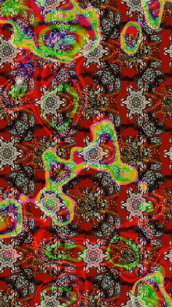 Kırmızı, kahverengi ve gri renklerde. Raster illüstrasyonu. Kırmızı, kahverengi ve gri papatyalar kırmızı, kahverengi ve gri renklerde..