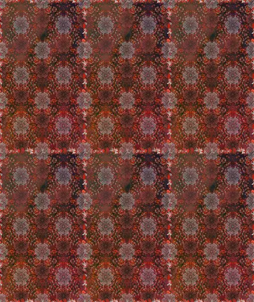 Hediye ambalaj kağıdı, tebrik kartları, posterler ve pankart tasarımı. Raster düz çiçekleri pürüzsüz desen. Kahverengi ve gri renkte çiçekler.