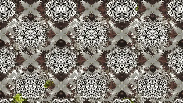 Raster illüstrasyonundaki çiçek desenli çizim. Gri renkli çiçekler. Düz Çiçek Elementleri Tasarımı. Renkli Yaz Teması çizim şablonu.