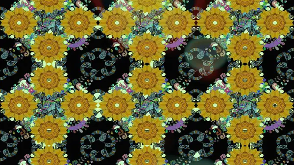 Çiçekleri, deniz kabukları, mandalaları ve suluboya efektleriyle donanma geçmişi. Eskiz modeli etnik tasarım. Yatak çarşafları, ceket, paket tasarımı, kumaş ve moda kavramları için tekstil baskısı.