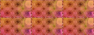 Turuncu ve kahverengi çiçekli kusursuz desen, suluboya çiçek deseni, sevimli çiçek, duvar kağıdı, kart veya kumaş için fayanslı. Raster - stok.