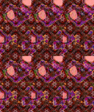 Raster deseni. Çiçekli çiçek deseni, suluboya. Süslü kumaş deseni.