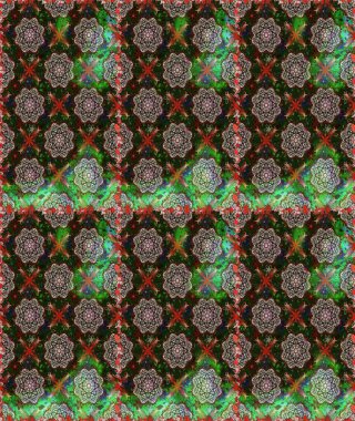 Çiçeksiz desenli arka plan, yaz çiçekleri. Renkli Bahar Temalı Kusursuz Arkaplan. Düz Çiçek Elementleri Tasarımı. Gri ve yeşil renkte çiçekler.