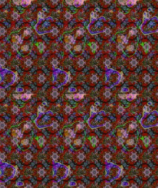 Çiçekler kahverengi, kırmızı ve gri renklerde. Kahverengi, kırmızı ve gri renkte çiçek çizimi. Şatafatlı bahar bahçesi dokusu. Raster illüstrasyonu. Çiçek deseni.