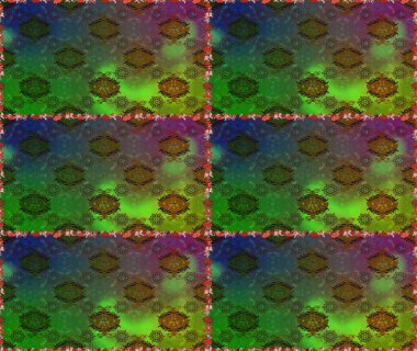 Elle çizilmiş. Raster resim. Sorunsuz çiçek desenli çiçekli, halk tarzında bırakır.