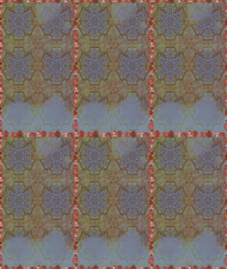 Raster illüstrasyonu. Küçük çiçekteki sevimli çiçek deseni. Kahverengi ve nötr renkte çiçekler.