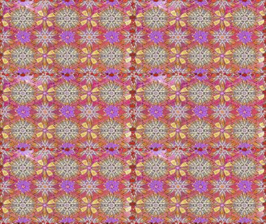 Tarafsız ve pembe renklerde çiçekler. Raster illüstrasyonu. Küçük çiçekte sevimli çiçek deseni var..