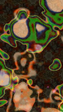 Botanik çizim kalıbı. Organik elementler. Raster deseni. Suluboya etkisi.