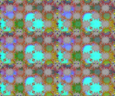 El çizimi, soyut ve süslü elementler. Yaz çiçekleri teması. Klasik çiçekler. Gri ve kahverengi renkler. Suluboya resim taklit Raster illüstrasyonu.