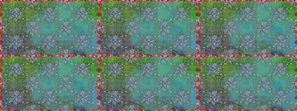 Yeşil ve mavi renkte çiçekler. Yumuşak, bahar çiçekli arka plan. Raster çiçek desenli ve çiçekli..