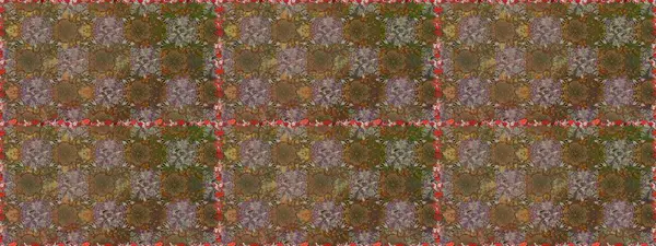 Çiçekli karalama şeklinde Raster çiçek deseni. Raster illüstrasyonu. Kahverengi ve bej renkli yaz çiçekleri..