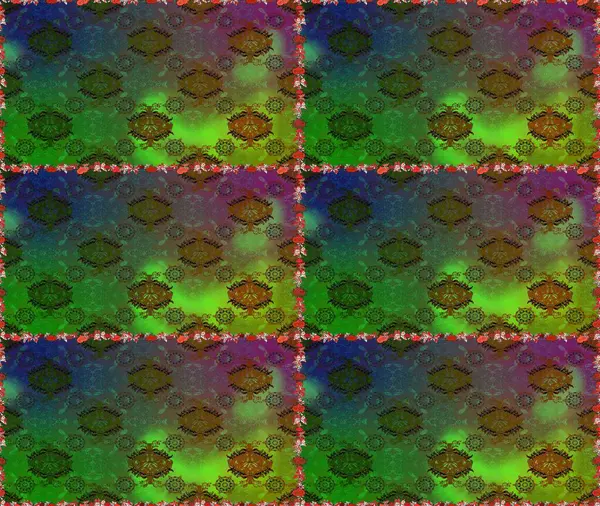 Elle çizilmiş. Raster resim. Sorunsuz çiçek desenli çiçekli, halk tarzında bırakır.