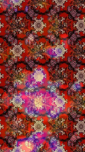 Çiçekler suluboya eskiz deseni. Raster Stili kumaş deseni.