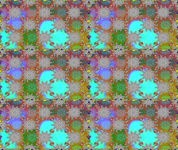 El çizimi, soyut ve süslü elementler. Yaz çiçekleri teması. Klasik çiçekler. Gri ve kahverengi renkler. Suluboya resim taklit Raster illüstrasyonu.