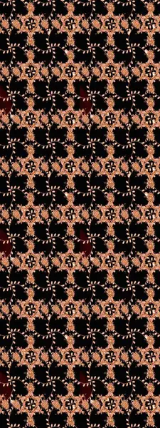 Güzel kumaş deseni. Renkli Bahar Teması eskiz kalıbı. Raster illüstrasyonu. Asya tekstil tarzında. Çiçek desenli çizim. Düz Çiçek Elementleri Tasarımı.