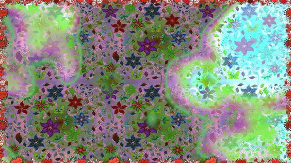 Yeşil ve nötr renklerde çiçek desenleri yok, el yapımı papatyalar, papatyalar. Tekrarlayan çiçek arkaplanı, zarif yeşil ve nötr çiçek duvar kağıdı.