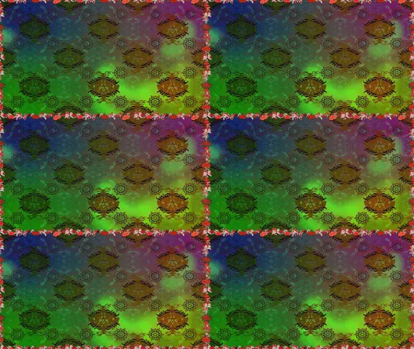 Elle çizilmiş. Raster resim. Sorunsuz çiçek desenli çiçekli, halk tarzında bırakır.