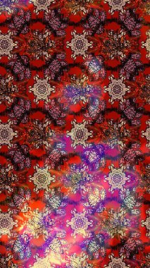 Eskiz Vintage Çiçek Deseni. Raster Kalça dokusu deseni.