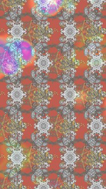 Gri, pembe ve nötr renkte çiçekler. Renkli bahar temalı eskiz desenleri. Çiçekli çiçek deseni, suluboya. Düz Çiçek Elementleri Tasarım Raster illüstrasyonu.