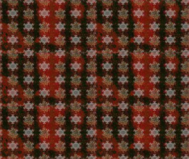 Raster illüstrasyonu. Çiçek süsü ile kusursuz desen. Kahverengi ve gri renkte çiçekler.