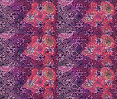 Doğum günü kartı ya da düğün davetiyesi. Çiçekli tebrik kartı. Mor ve pembe renklerde. Raster illüstrasyonu. Çiçek arkaplan. Suluboya çiçek buketi.