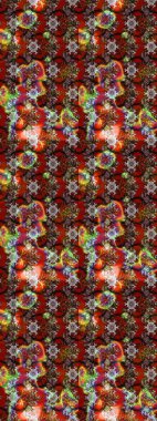 Kahverengi, kırmızı ve nötr renkler üzerine çiçek çizimi. Raster illüstrasyonu. Çiçek deseni. Kahverengi, kırmızı ve nötr renklerde çiçekler. Şatafatlı bahar bahçesi dokusu.