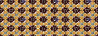 Raster illüstrasyonu. Çiçekler, dallar, bitkiler ve çiçekler. Güzel kumaş deseni. El çizimi.