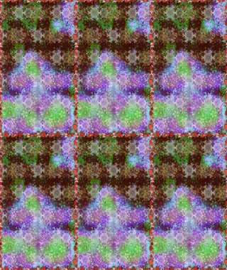 Raster illüstrasyonu. Ultraviyole kumaş deseni. Kusursuz desen. Organik motif arkaplanı.