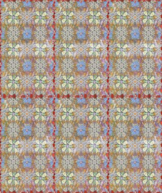 Raster illüstrasyonu. Gri ve nötr renkte çiçekler. Tropik, dikişsiz çiçek deseni..