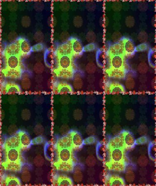 Raster dikişsiz çiçek deseni. Vadinin çiçekleri kahverengi ve gri renklerde.