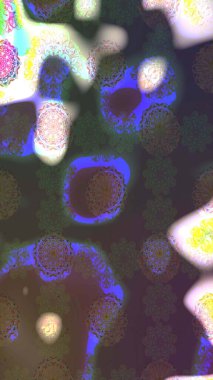 Suluboya çizim kalıbı. Çiçekler suluboya tarzında kahverengi renkte. Çiçek izi.