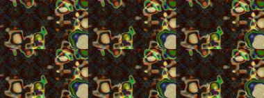 Parlak çiçekli kolaj çiçekleri kahverengi, gri ve yeşil. Çiçek tasarımı için inanılmaz bir kolaj cenneti tarzı. Çiçekli zambaklar eskiz arka planı.