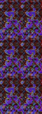 Güzel kumaş deseni. El çizimi. Çiçekler, dallar, bitkiler ve çiçekler. Raster illüstrasyonu.