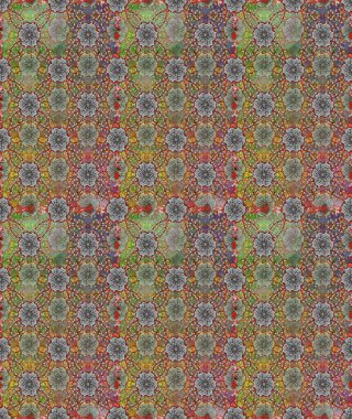 Raster illüstrasyonu. Gri ve kahverengi renklerde. Raster illüstrasyonunda kusursuz çiçek deseni. Güzel kumaş deseni.