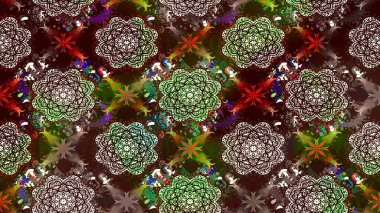 Parlak renkli çiçekleri ve kahverengi renkli yaprakları olan harika bir çiçek deseni. Moda baskıları için zarif bir şablon. Modern çiçek arkaplanı. Halk stili.