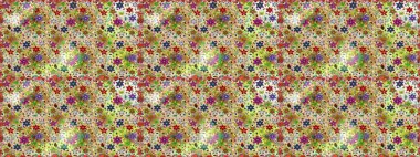 Renkli Bahar Temalı Kusursuz Arkaplan. Çiçeksiz desenli arka plan. Çiçekler bej ve nötr renklerde. Düz Çiçek Elementleri Tasarım Raster illüstrasyonu.